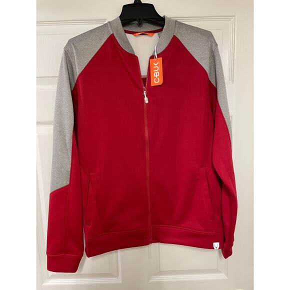 NWT CBUK Red Mens Pop Fly Full Zip brand new